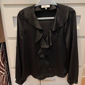 L’ACADEMIE SILK BLACK BLOUSE
